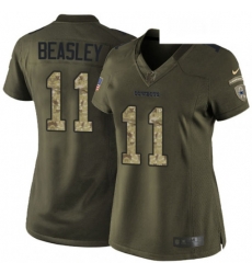 Womens Nike Dallas Cowboys 11 Cole Beasley Elite Green Salute to Service NFL Jersey Womens Nike Dallas Cowboys 11 Cole Beasley Elite Green Salute to Service NFL Jersey