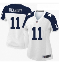 Womens Nike Dallas Cowboys 11 Cole Beasley Elite White Throwback Alternate NFL Jersey Womens Nike Dallas Cowboys 11 Cole Beasley Elite White Throwback Alternate NFL Jersey