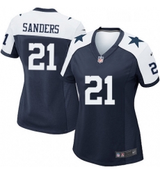 Womens Nike Dallas Cowboys 21 Deion Sanders Game Navy Blue Throwback Alternate NFL Jersey Womens Nike Dallas Cowboys 21 Deion Sanders Game Navy Blue Throwback Alternate NFL Jersey