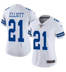 Womens Nike Dallas Cowboys 21 Ezekiel Elliott Elite White NFL Jersey Womens Nike Dallas Cowboys 21 Ezekiel Elliott Elite White NFL Jersey