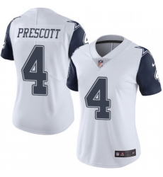 Womens Nike Dallas Cowboys 4 Dak Prescott Limited White Rush Vapor Untouchable NFL Jersey Womens Nike Dallas Cowboys 4 Dak Prescott Limited White Rush Vapor Untouchable NFL Jersey