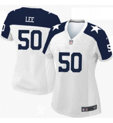 Womens Nike Dallas Cowboys 50 Sean Lee Limited White Throwback Alternate NFL Jersey Womens Nike Dallas Cowboys 50 Sean Lee Limited White Throwback Alternate NFL Jersey
