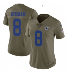 Womens Nike Dallas Cowboys 8 Troy Aikman Limited Olive 2017 Salute to Service NFL Jersey Womens Nike Dallas Cowboys 8 Troy Aikman Limited Olive 2017 Salute to Service NFL Jersey