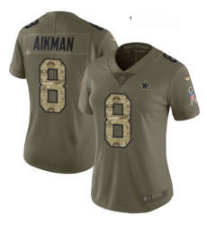 Womens Nike Dallas Cowboys 8 Troy Aikman Limited OliveCamo 2017 Salute to Service NFL Jersey Womens Nike Dallas Cowboys 8 Troy Aikman Limited OliveCamo 2017 Salute to Service NFL Jersey