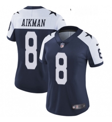 Womens Nike Dallas Cowboys 8 Troy Aikman Navy Blue Throwback Alternate Vapor Untouchable Limited Player NFL Jersey Womens Nike Dallas Cowboys 8 Troy Aikman Navy Blue Throwback Alternate Vapor Untouchable Limited Player NFL Jersey
