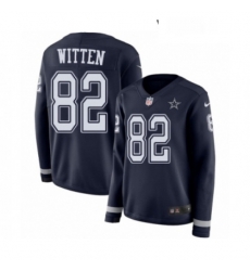 Womens Nike Dallas Cowboys 82 Jason Witten Limited Navy Blue Therma Long Sleeve NFL Jersey Womens Nike Dallas Cowboys 82 Jason Witten Limited Navy Blue Therma Long Sleeve NFL Jersey