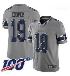 Cowboys #19 Amari Cooper Gray Youth Stitched Football Limited Inverted Legend 100th Season Jersey Cowboys #19 Amari Cooper Gray Youth Stitched Football Limited Inverted Legend 100th Season Jersey