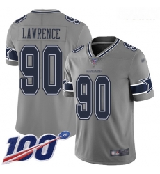 Cowboys #90 Demarcus Lawrence Gray Youth Stitched Football Limited Inverted Legend 100th Season Jersey Cowboys #90 Demarcus Lawrence Gray Youth Stitched Football Limited Inverted Legend 100th Season Jersey