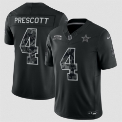 Youth Dallas Cowboys  4 Dak Prescott Black 2026 Salute to Service Limited Stitched Football Jersey