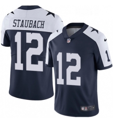 Youth Nike Dallas Cowboys 12 Roger Staubach Navy Blue Throwback Alternate Vapor Untouchable Limited Player NFL Jersey Youth Nike Dallas Cowboys 12 Roger Staubach Navy Blue Throwback Alternate Vapor Untouchable Limited Player NFL Jersey