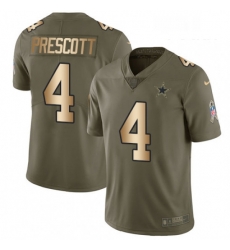 Youth Nike Dallas Cowboys 4 Dak Prescott Limited OliveGold 2017 Salute to Service NFL Jersey Youth Nike Dallas Cowboys 4 Dak Prescott Limited OliveGold 2017 Salute to Service NFL Jersey