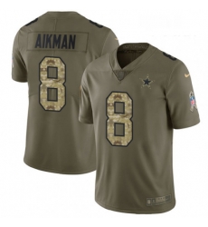 Youth Nike Dallas Cowboys 8 Troy Aikman Limited OliveCamo 2017 Salute to Service NFL Jersey Youth Nike Dallas Cowboys 8 Troy Aikman Limited OliveCamo 2017 Salute to Service NFL Jersey