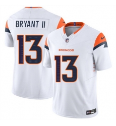 Men Denver Broncos 13 Pat Bryant II White 2025 Draft F U S E  Vapor Limited Stitched Football Jersey