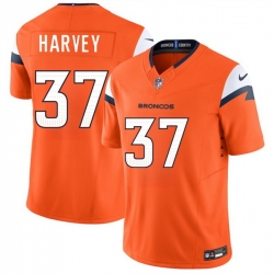 Youth Denver Broncos 37 RJ Harvey Orange 2025 Draft F U S E  Vapor Limited Stitched Football Jersey