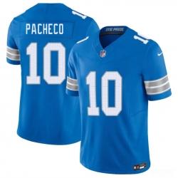 Men Detroit Lions  10 Isiah Pacheco Blue 2026 F U S E  Vapor Limited Stitched Jersey