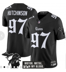 Men Detroit Lions Aidan Hutchinson 97 Gothic Motor Grit Edition Vapor Limited Stitched Black NFL Jersey Men Detroit Lions Aidan Hutchinson 97 Gothic Motor Grit Edition Vapor Limited Stitched Black NFL Jersey