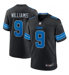 Men Detroit Lions Jameson Williams #9 Black Stitched Vapor Limited Jersey X