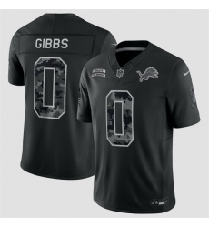Youth Detroit Lions  0 Jahmyr Gibbs Black 2026 Salute to Service Limited Stitched Football Jersey