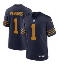 Men Green Bay Packers 1 Micah Parsons Navy The 1923 Classic Football Stitched Game Jersey