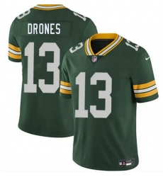 Men Green Bay Packers  13 Kyron Drones Green 2026 Draft Vapor Untouchable Limited Stitched Football Jersey