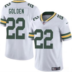 Men Green Bay Packers 22 Matthew Golden White 2025 Draft Vapor Untouchable Limited Stitched Football Jersey