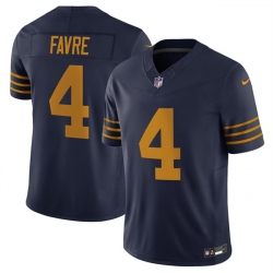 Men Green Bay Packers 4 Brett Favre Navy The 1923 Classic Vapor F U S E  Limited Stitched Football Jersey
