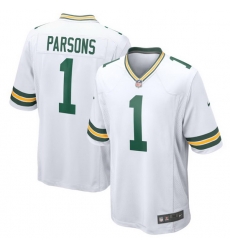 Men Green Bay Packers Micah Parsons #1 White Nike F U S E Stitched NFL Jersey
