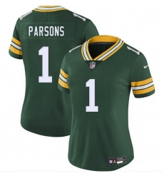 Women Green Bay Packers 1 Micah Parsons Green 2025 Vapor Untouchable Limited Stitched Football Jersey