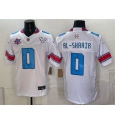 Men Houston Texans  0 Azeez Al Shaair White 2026 25th Anniversary Patch F U S E   HOUSTON US  Rivalries Collection Limited Stitched Football Jerseys