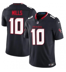 Men Houston Texans  10 Davis Mills Navy 2nd Alternate 2026 F U S E  Vapor Limited Stitched Football Jersey