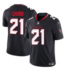 Men Houston Texans 21 Nick Chubb Navy 2025 F U S E  Vapor Limited Stitched Football Jersey