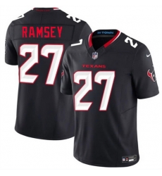 Men Houston Texans  27 Kamari Ramsey Navy 2026 Draft 2nd Alternate 2026 F U S E  Vapor Limited Stitched Football Jersey
