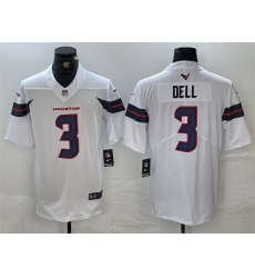 Men Houston Texans 3 Tank Dell White Vapor Untouchable Stitched Football Jersey Men Houston Texans 3 Tank Dell White Vapor Untouchable Stitched Football Jersey