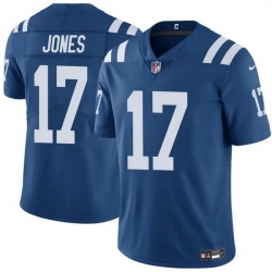 Men Indianapolis Colts 17 Daniel Jones Blue Vapor Limited Stitched Football Jersey