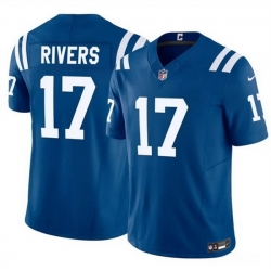 Men Indianapolis Colts 17 Philip Rivers Blue 2025 F U S E  Vapor Limited Stitched Football Jersey