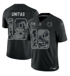 Men Indianapolis Colts 19 Johnny Unitas Black F U S E 2026 Salute to Service Limited Stitched Football Jersey