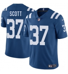 Men Indianapolis Colts 37 Daniel Scott Blue 2025 Vapor Limited Stitched Football Jersey Men Indianapolis Colts 37 Daniel Scott Blue 2025 Vapor Limited Stitched Football Jersey