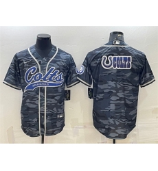 Men Indianapolis Colts Grey Camo Team Big Logo With Patch Cool Base Stitched Baseball Jersey Men Indianapolis Colts Grey Camo Team Big Logo With Patch Cool Base Stitched Baseball Jersey