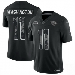 Men Jacksonville Jaguars 11 Parker Washington Black F U S E 2026 Salute to Service Limited Stitched Football Jersey