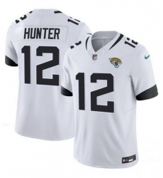 Men Jacksonville Jaguars 12 Travis Hunter White 2025 Draft F U S E Vapor Limited Stitched Football Jersey Men Jacksonville Jaguars 12 Travis Hunter White 2025 Draft F U S E Vapor Limited Stitched Football Jersey
