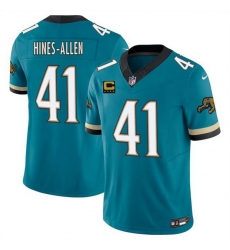 Men Jacksonville Jaguars 41 Josh Hines Allen Teal 2025 F U S E With 4 Star C Patch Prowler Throwback Vapor Limited Stitched Football Jersey Men Jacksonville Jaguars 41 Josh Hines Allen Teal 2025 F U S E With 4 Star C Patch Prowler Throwback Vapor Limited Stitched Football Jersey