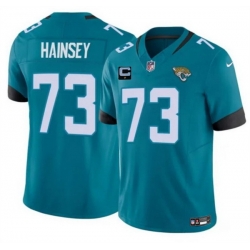 Men Jacksonville Jaguars 73 Robert Hainsey Teal 2025 F U S E  With 1 Star C Patch Vapor Untouchable Limited Stitched Jersey