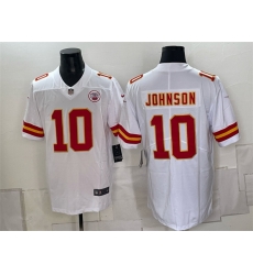 Men Kansas City Chiefs 10 Emmett Johnson White 2026 Vapor Untouchable Limited Stitched Football Jersey Men Kansas City Chiefs 10 Emmett Johnson White 2026 Vapor Untouchable Limited Stitched Football Jersey