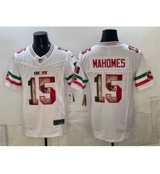 Men Kansas City Chiefs  15 Patrick Mahomes White F U S E  Mexico Vapor Untouchable Limited Stitched Football Jersey