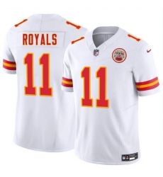 Youth Kansas City Chiefs 11 Jalen Royals White 2025 Draft F U S E  Vapor Untouchable Limited Stitched Football Jersey