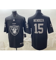 Men Las Vegas Raiders  15 Fernando Mendoza Black Team Big Logo Vapor Untouchable Limited Stitched Football Jersey