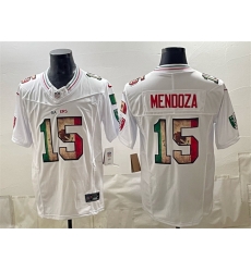 Men Las Vegas Raiders  15 Fernando Mendoza White F U S E  Mexico Vapor Untouchable Limited Stitched Football Jersey