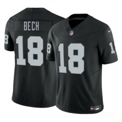Men Las Vegas Raiders 18 Jack Bech Black 2025 Draft F U S E  Vapor Untouchable Limited Stitched Football Jersey