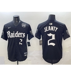 Men Las Vegas Raiders 2 Ashton Jeanty Black Gothic Sin City Shadows Edition With 65th Anniversary Patch Vapor Limited Stitched Baseball Jersey Men Las Vegas Raiders 2 Ashton Jeanty Black Gothic Sin City Shadows Edition With 65th Anniversary Patch Vapor Limited Stitched Baseball Jersey