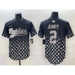 Men Las Vegas Raiders 2 Ashton Jeanty Black Limited Stitched Baseball Jersey